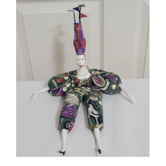 Poupees by Isabelle Porcelain Doll Fashion Diva GOLF CLUB Themed Headdress Rare - Picture 1 of 5
